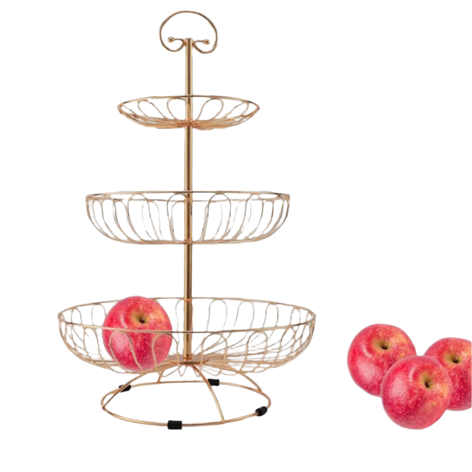 3-Tier Metal Fruit Bowl Stand