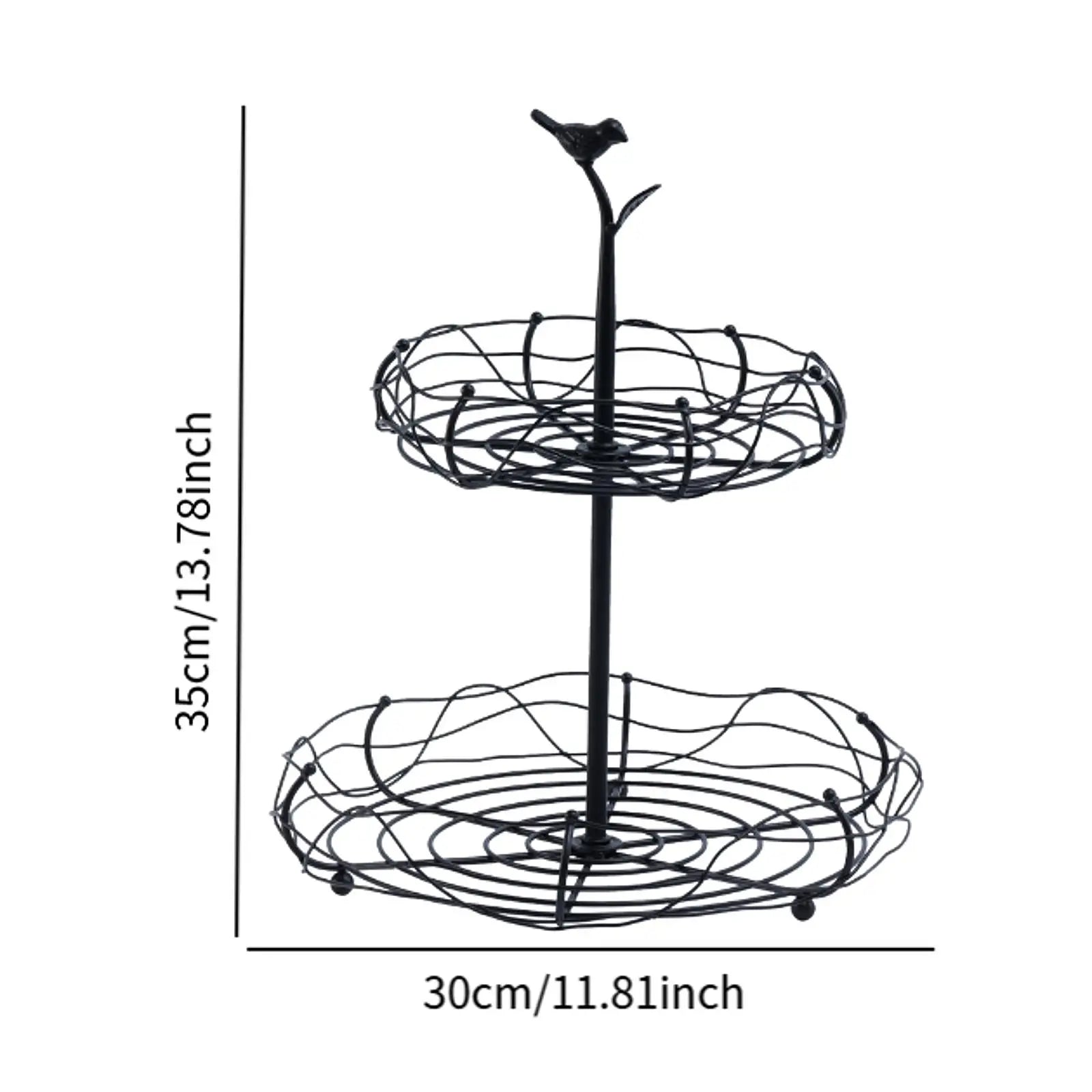 3-Tier Metal Fruit Bowl Stand