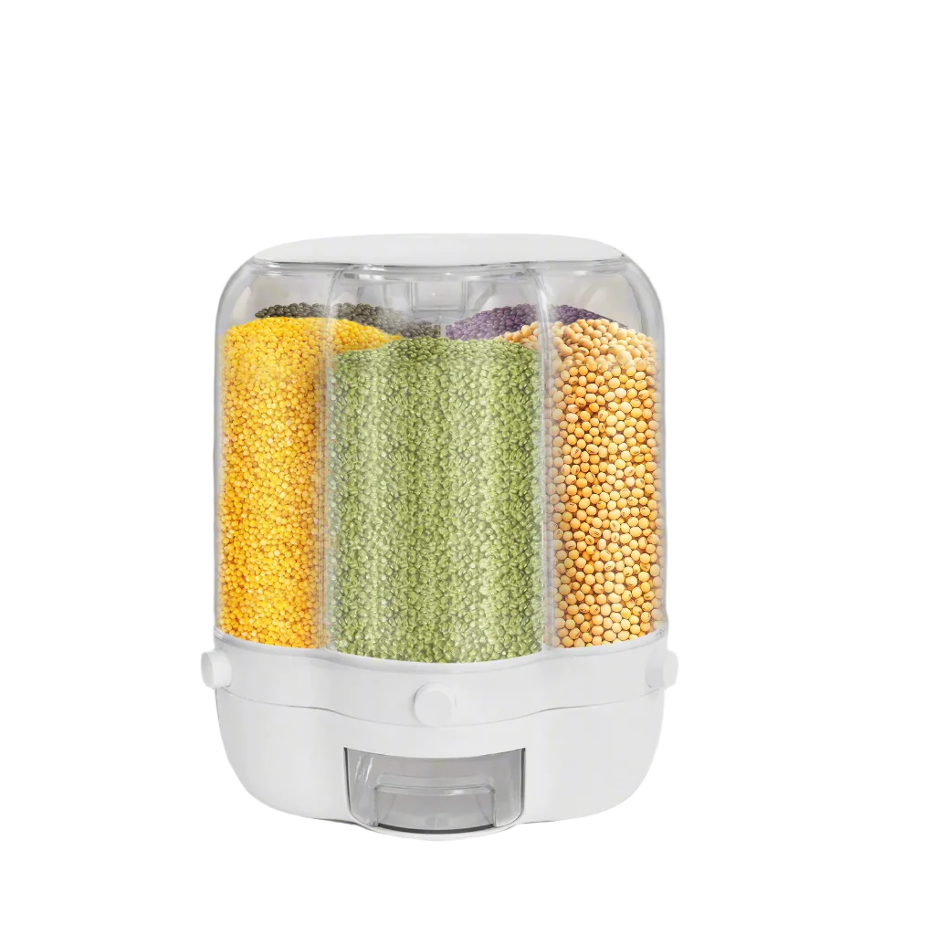 6-Grid Rotating Food Dispenser