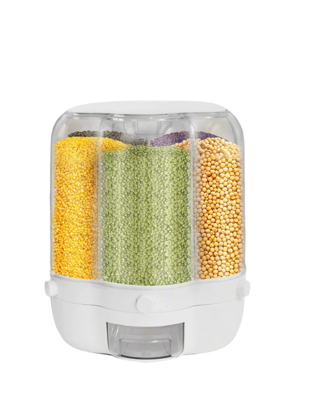 6-Grid Rotating Food Dispenser