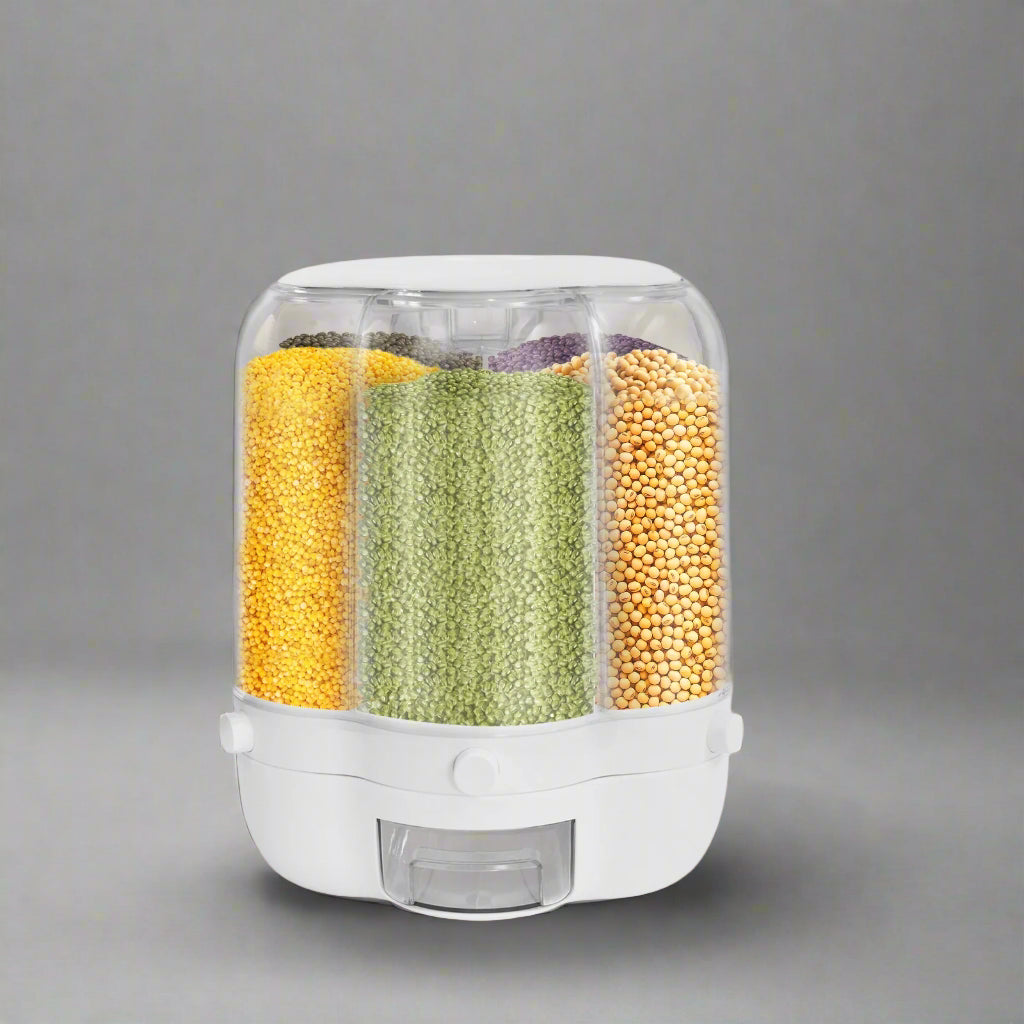 6-Grid Rotating Food Dispenser