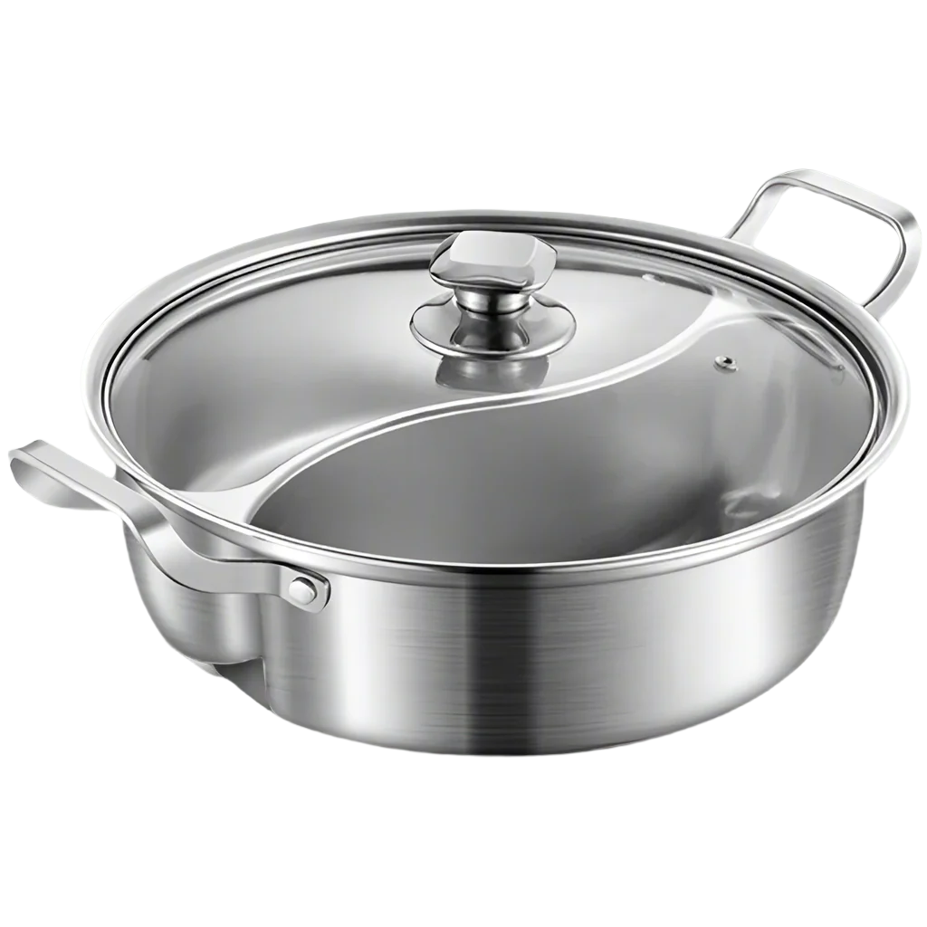 316 Stainless Steel 32cm Twin Divided Hot Pot