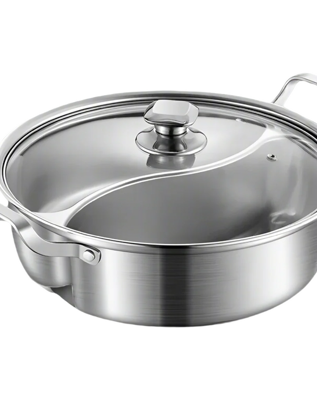 316 Stainless Steel 32cm Twin Divided Hot Pot