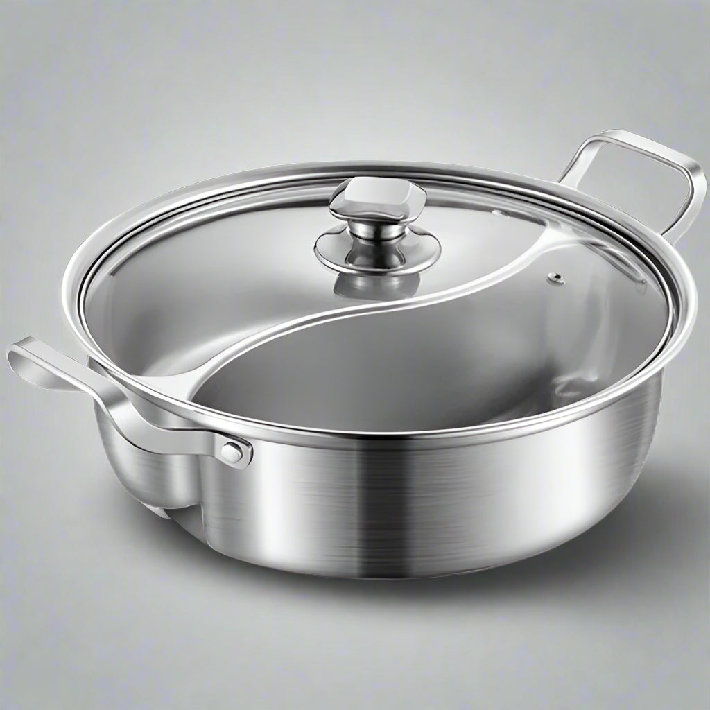 316 Stainless Steel 32cm Twin Divided Hot Pot