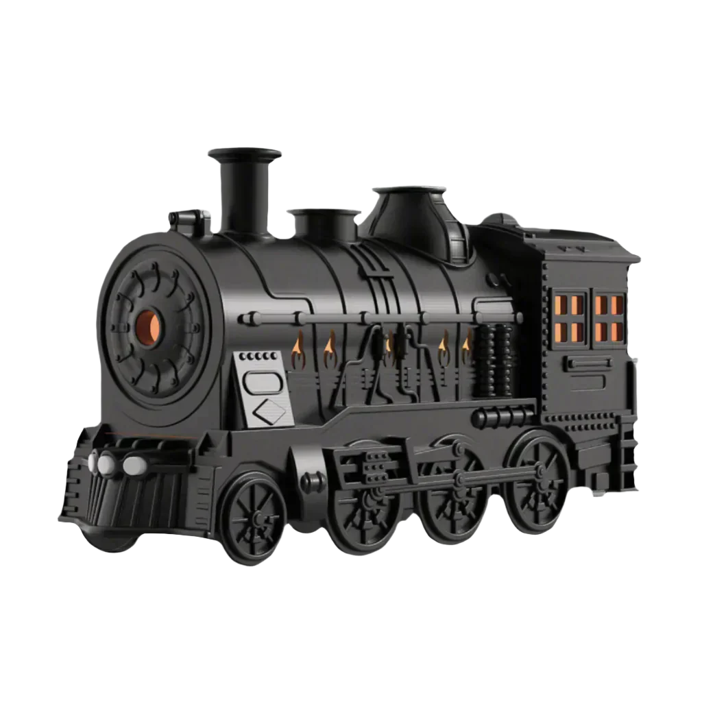 300ml Train-Shaped Essential Oil Diffuser with Remote Control & LED Lights