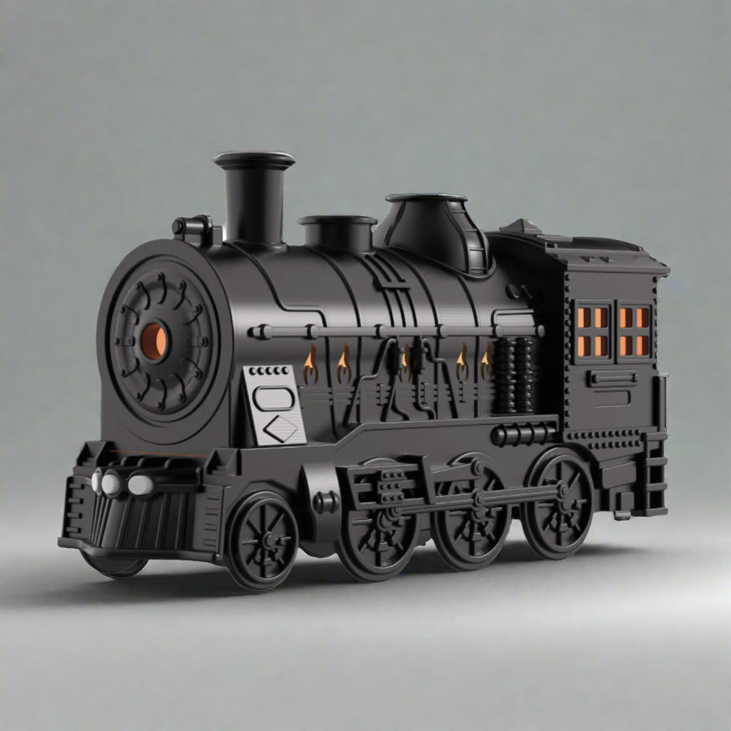 300ml Train-Shaped Essential Oil Diffuser with Remote Control & LED Lights